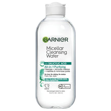 Garnier Micellar Cleansing Water bottle with salicylic acid, all-in-1 formula