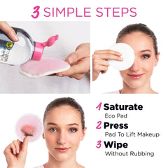 Garnier SkinActive Micellar Cleansing Eco Pads, Makeup Remover, Face Cleanser, Adult, 3 Count