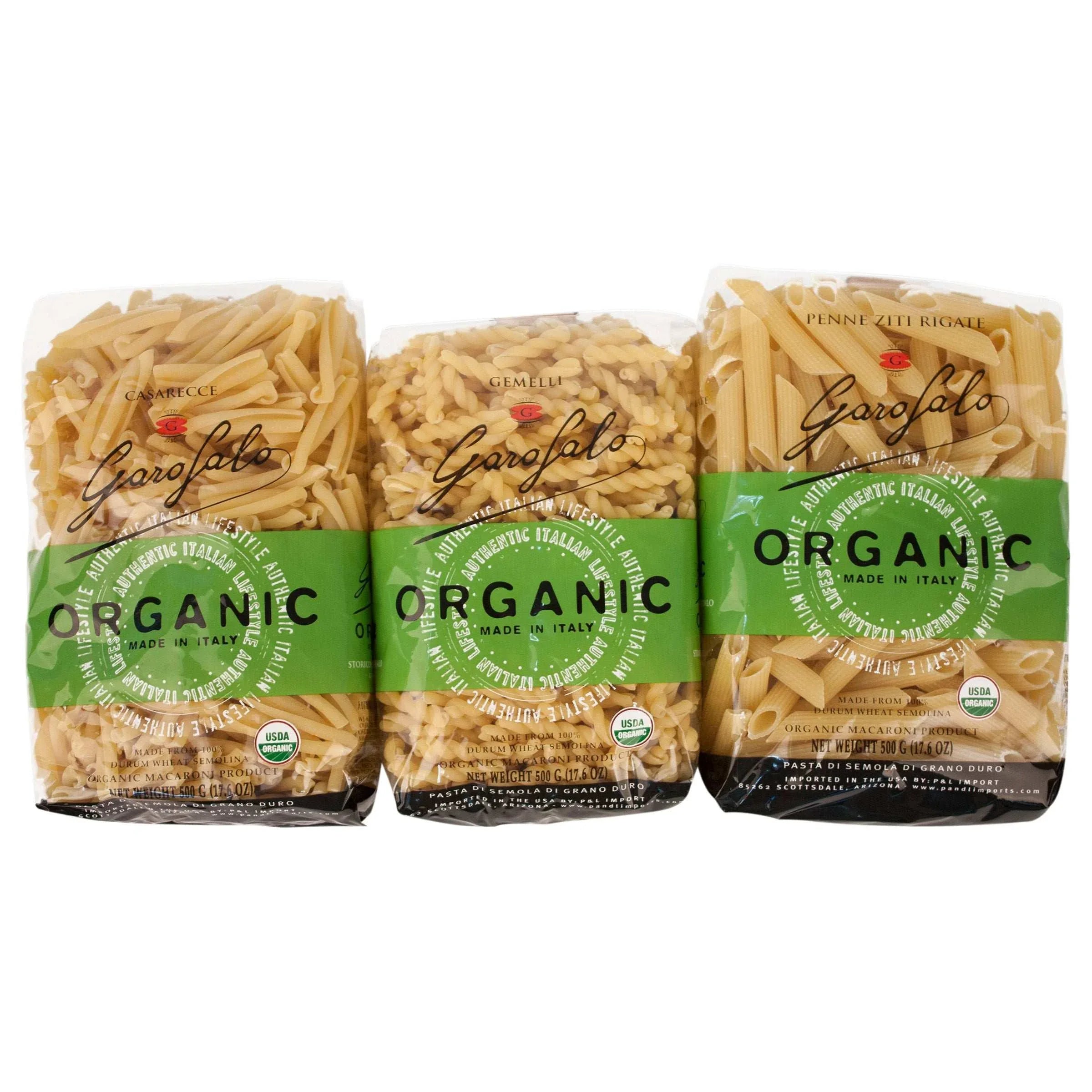 Garofalo, Organic Pasta, Variety Pack, 17.6 oz, 6-Count - USA MEGA SHOP