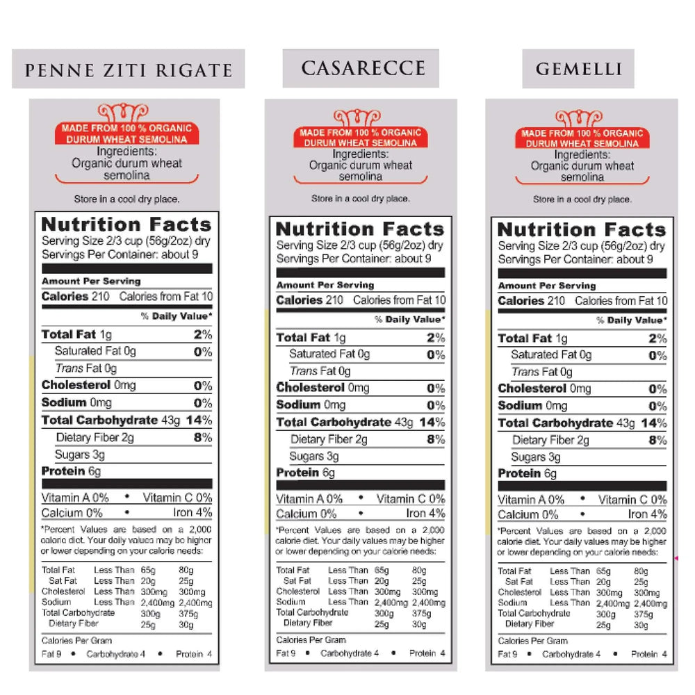 Garofalo, Organic Pasta, Variety Pack, 17.6 oz, 6-Count - USA MEGA SHOP