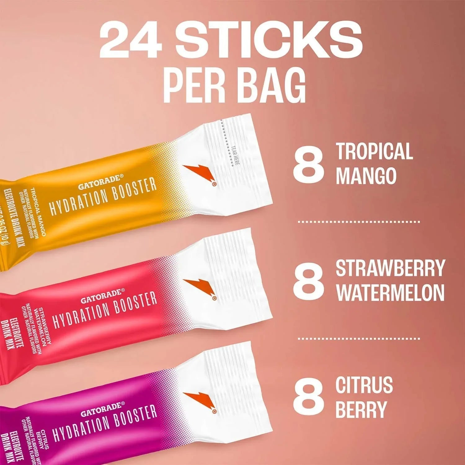 Gatorade Hydration Booster Variety Pack, 24 pk.