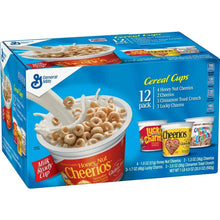 General Mills cereal cup variety pack box with four flavored cereal cups