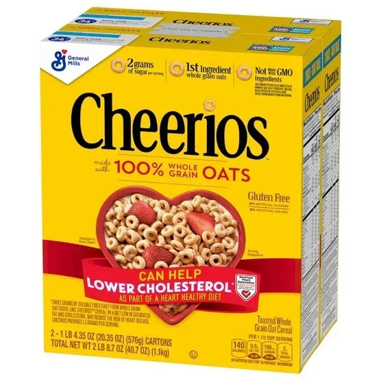 General Mills, Cheerios Cereal, 20.35 oz, 2-Count