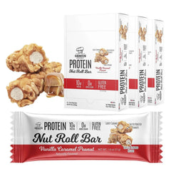 Genius Gourmet Protein Bar, Rolled Nut Bar, 30 Count - USA MEGA SHOP