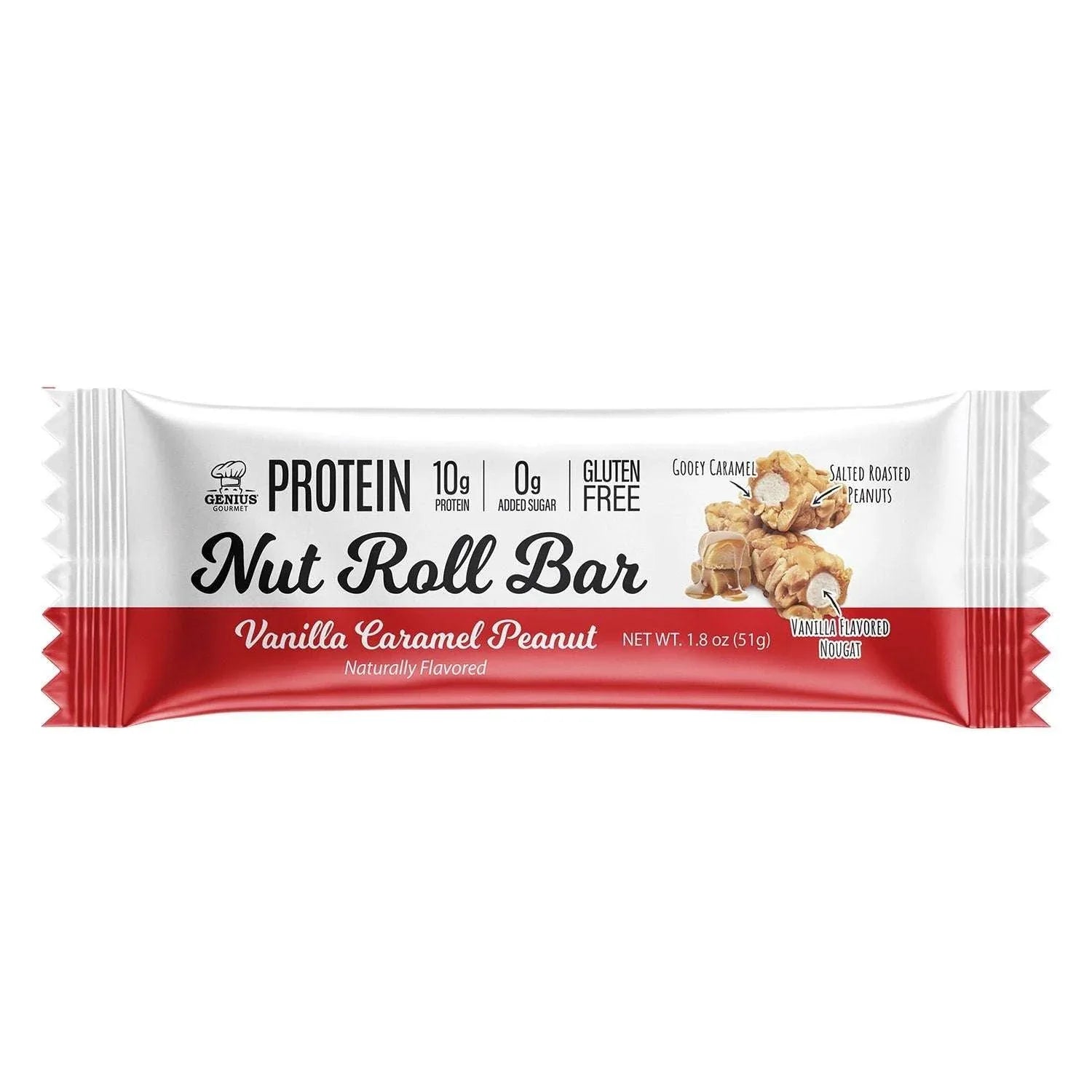 Genius Gourmet Protein Bar, Rolled Nut Bar, 30 Count - USA MEGA SHOP