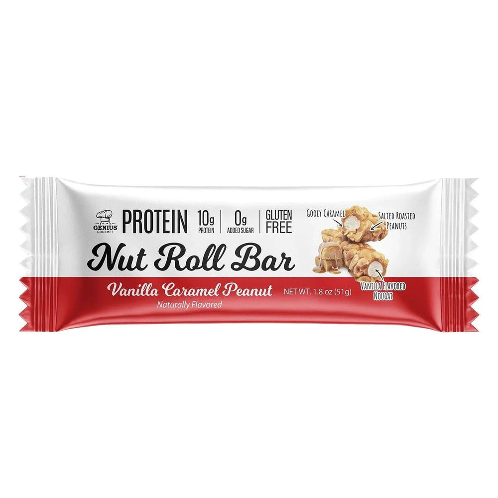 Genius Gourmet Protein Bar, Rolled Nut Bar, 30 Count - USA MEGA SHOP