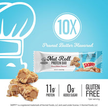 Peanut butter flavored Nut Roll protein bar, 11g protein, 0g added sugar, gluten free