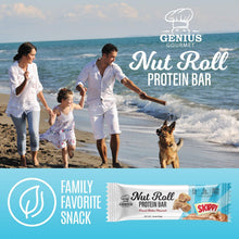 Nut Roll protein bar, peanut butter flavored snack pack with 11g protein and 0g sugar