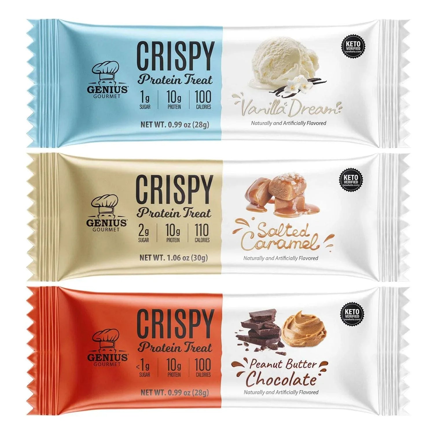 Genius Gourmet Variety Crispy Protein Bar Treat, 30-count - USA MEGA SHOP