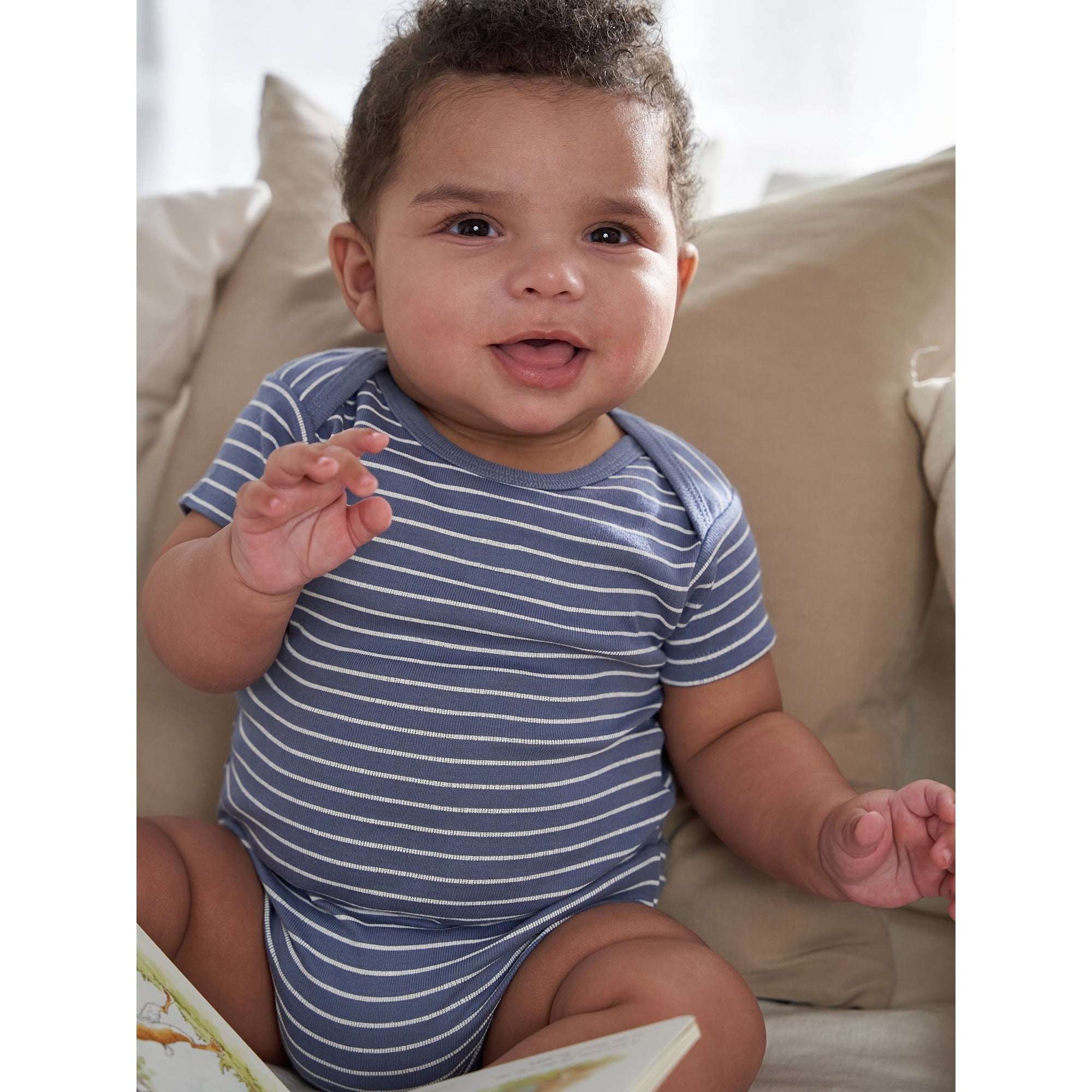 Gerber Baby Neutral Short Sleeve Onesies, 3-Pack