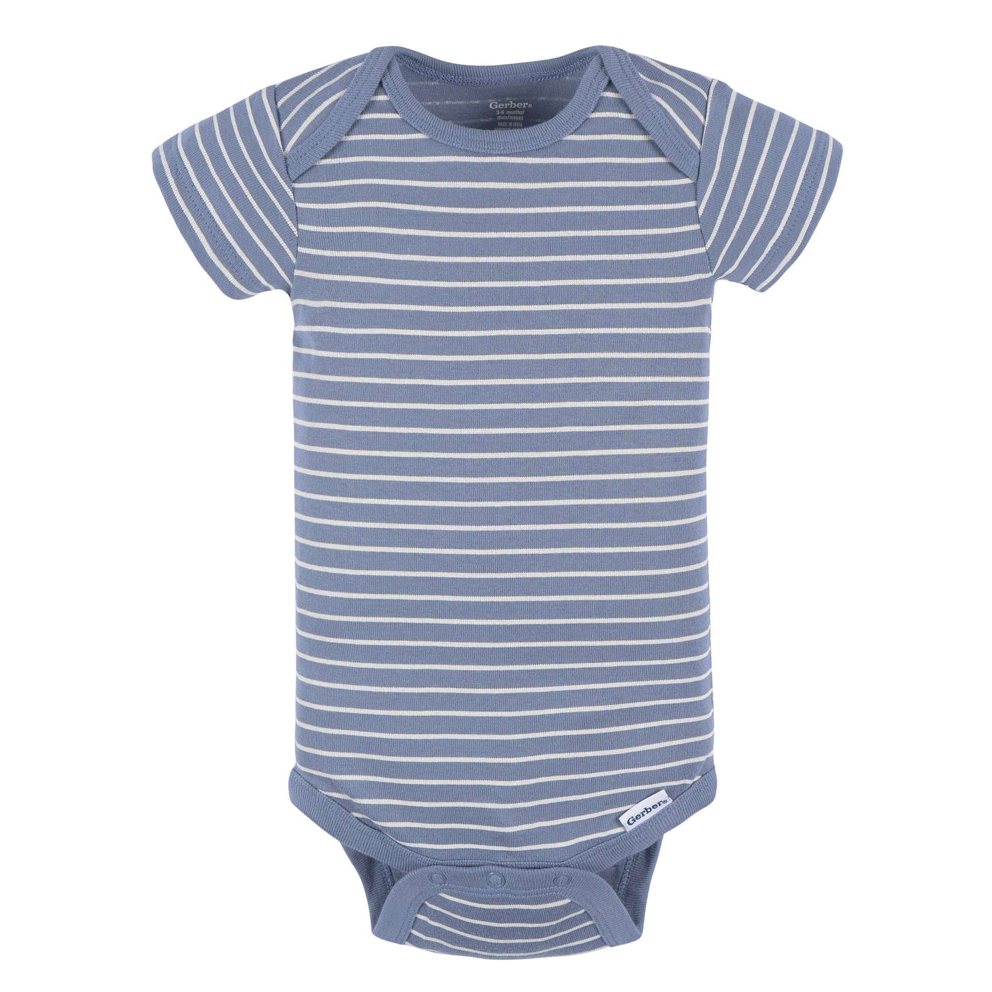 Gerber Baby Neutral Short Sleeve Onesies, 3-Pack
