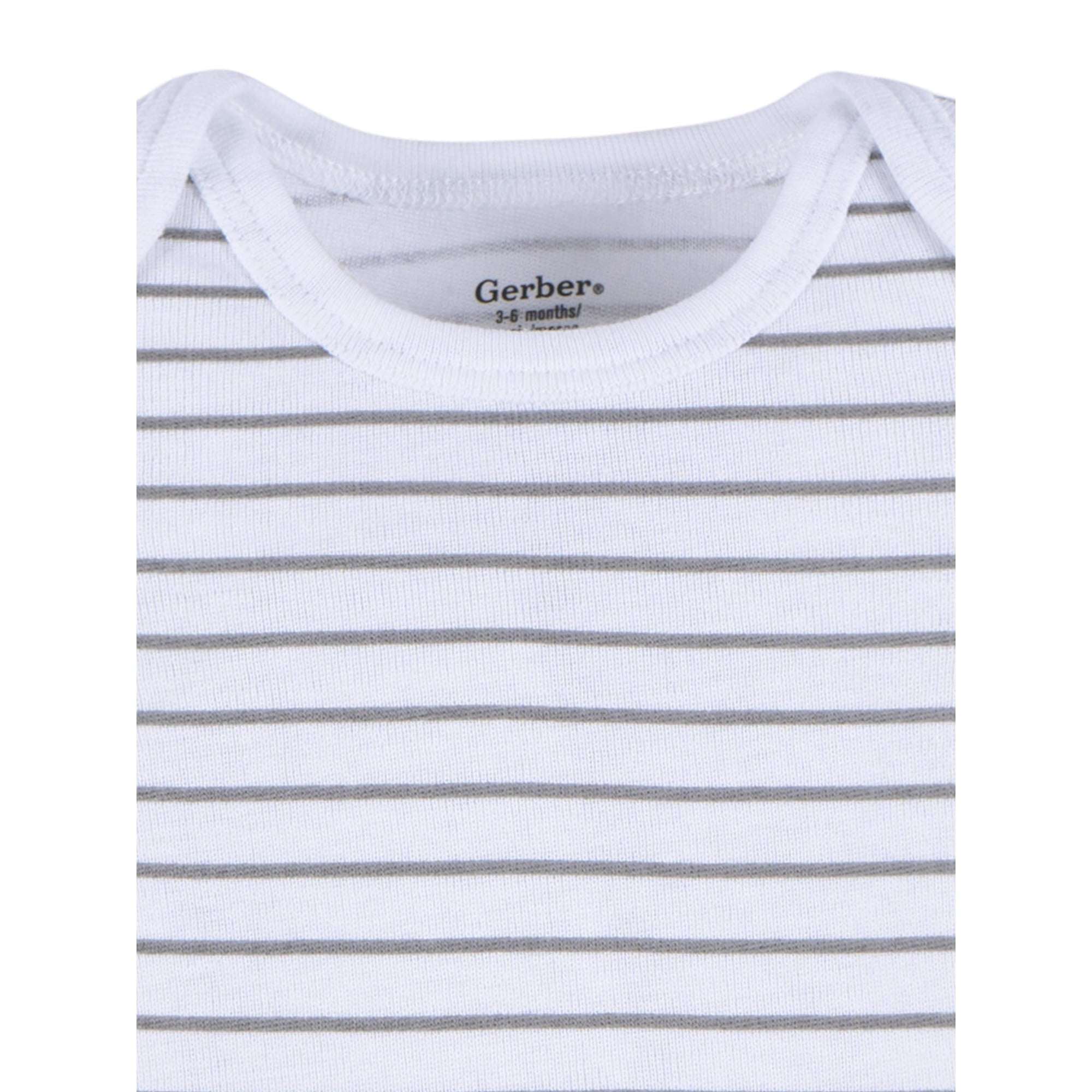 Gerber Baby Neutral Short Sleeve Onesies, 3-Pack