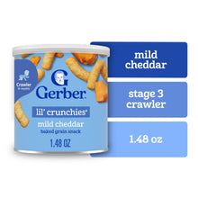 Gerber lil’ crunchies mild cheddar baked grain snack container, 1.48 oz