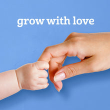 Baby food variety pack promotional graphic with hands forming a heart