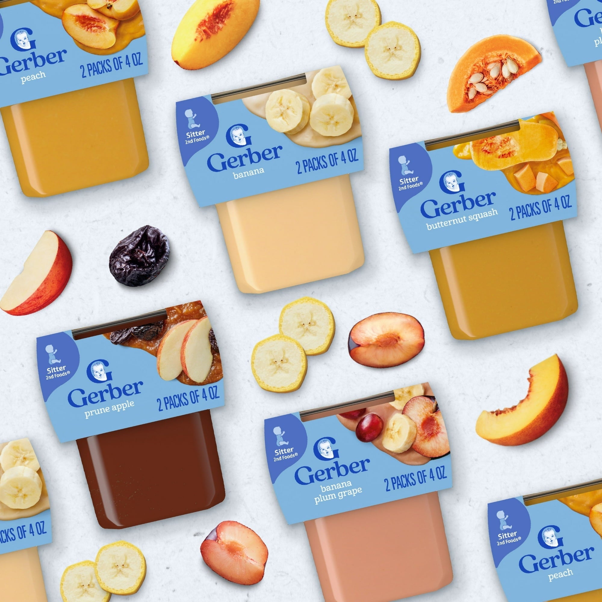 Gerber 2nd Foods Natural for Baby WonderFoods Baby Food, Variety Pack, 4 oz Tubs (32 Pack)
