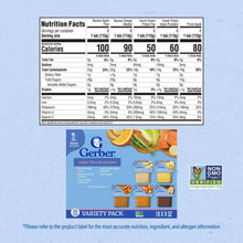 Gerber super blends purees variety pack nutrition facts with assorted tubs