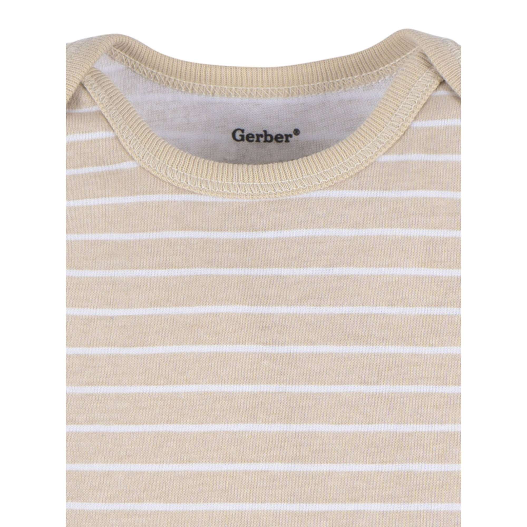 Gerber Baby Neutral Short Sleeve Onesies, 3-Pack