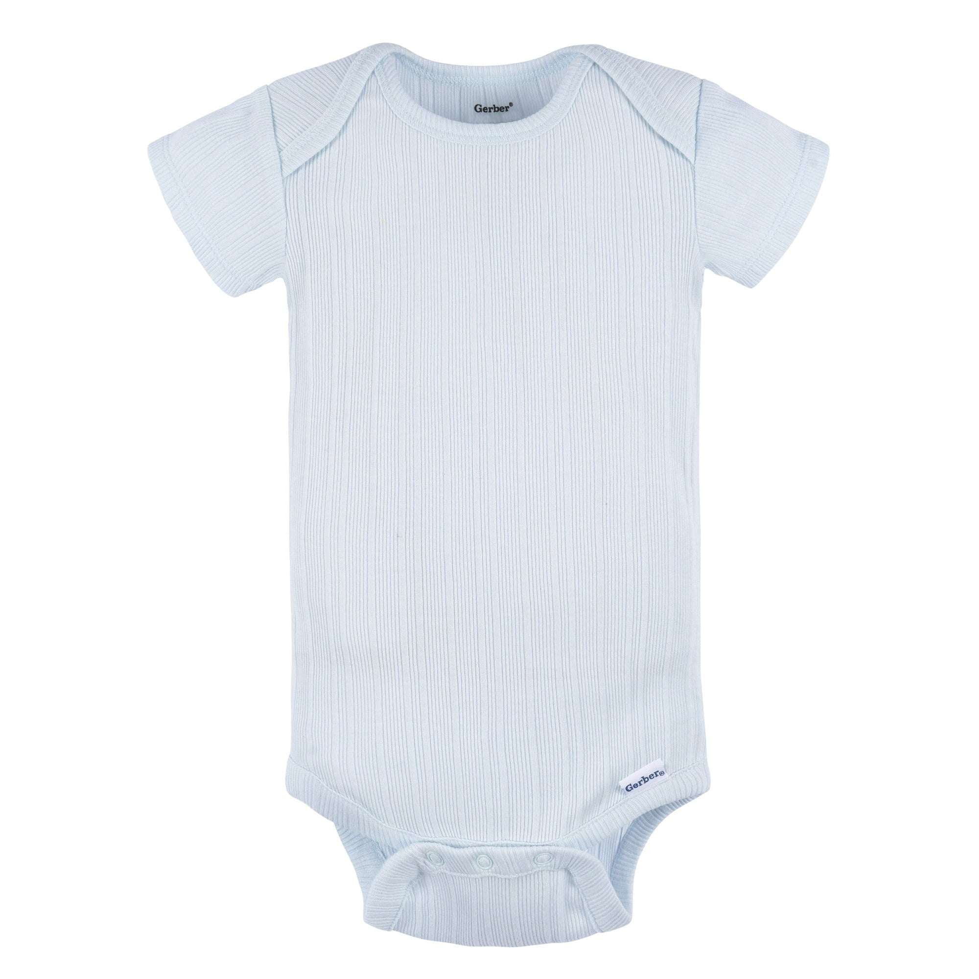 Gerber Baby Neutral Short Sleeve Onesies, 3-Pack
