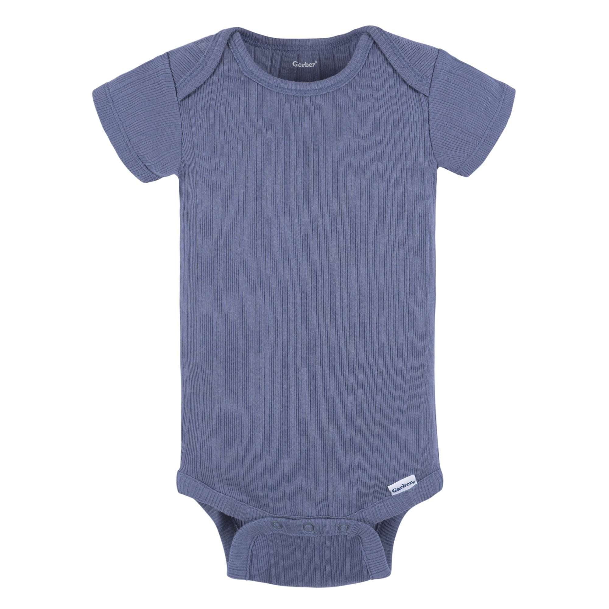 Gerber Baby Neutral Short Sleeve Onesies, 3-Pack