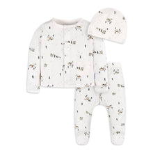 Preemie unisex take-me-home set with long-sleeve top, pants, and matching hat, ivory
