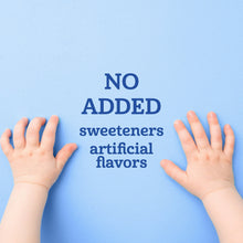 Gerber toddler fruit & yogurt variety pack label: no added sweeteners or artificial flavors