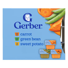 Gerber my 1st Veggies starter kit baby food puree tubs: carrot, green bean, sweet potato