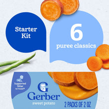 Starter kit with 6 puree classics for sweet potato and other veggie flavors