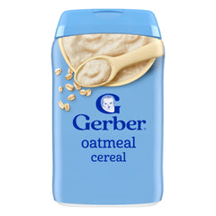 Gerber Stage 1 Baby Food, Baby Oatmeal Cereal, 8g Whole Grains, Infant Cereal 8 oz