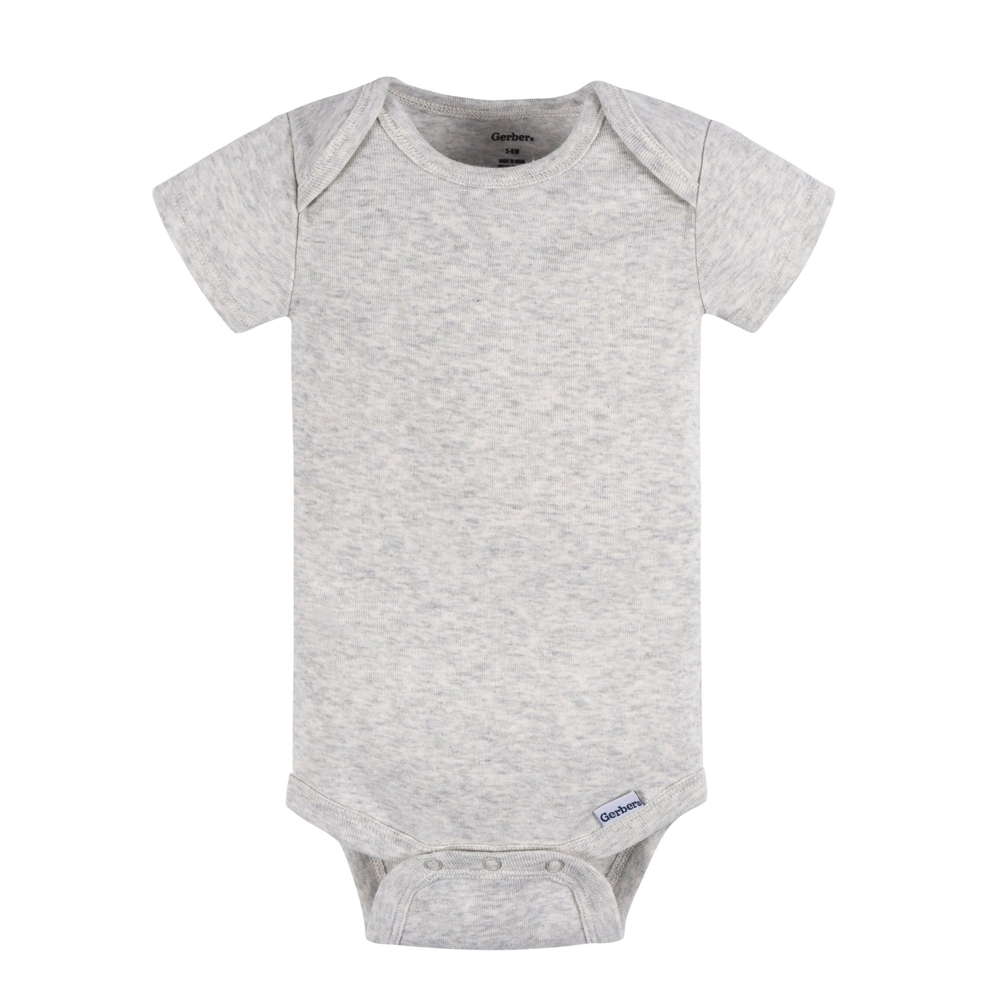 Gerber Baby Neutral Short Sleeve Onesies, 3-Pack