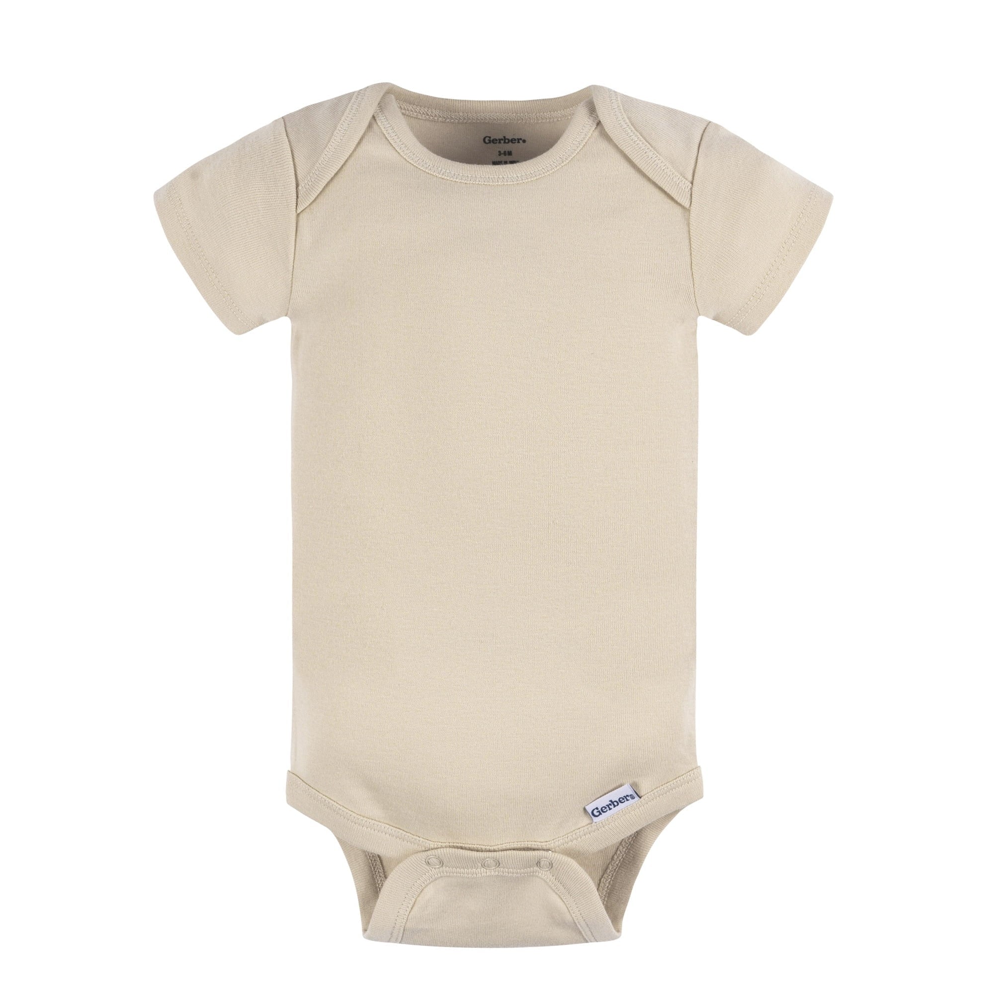 Gerber Baby Neutral Short Sleeve Onesies, 3-Pack