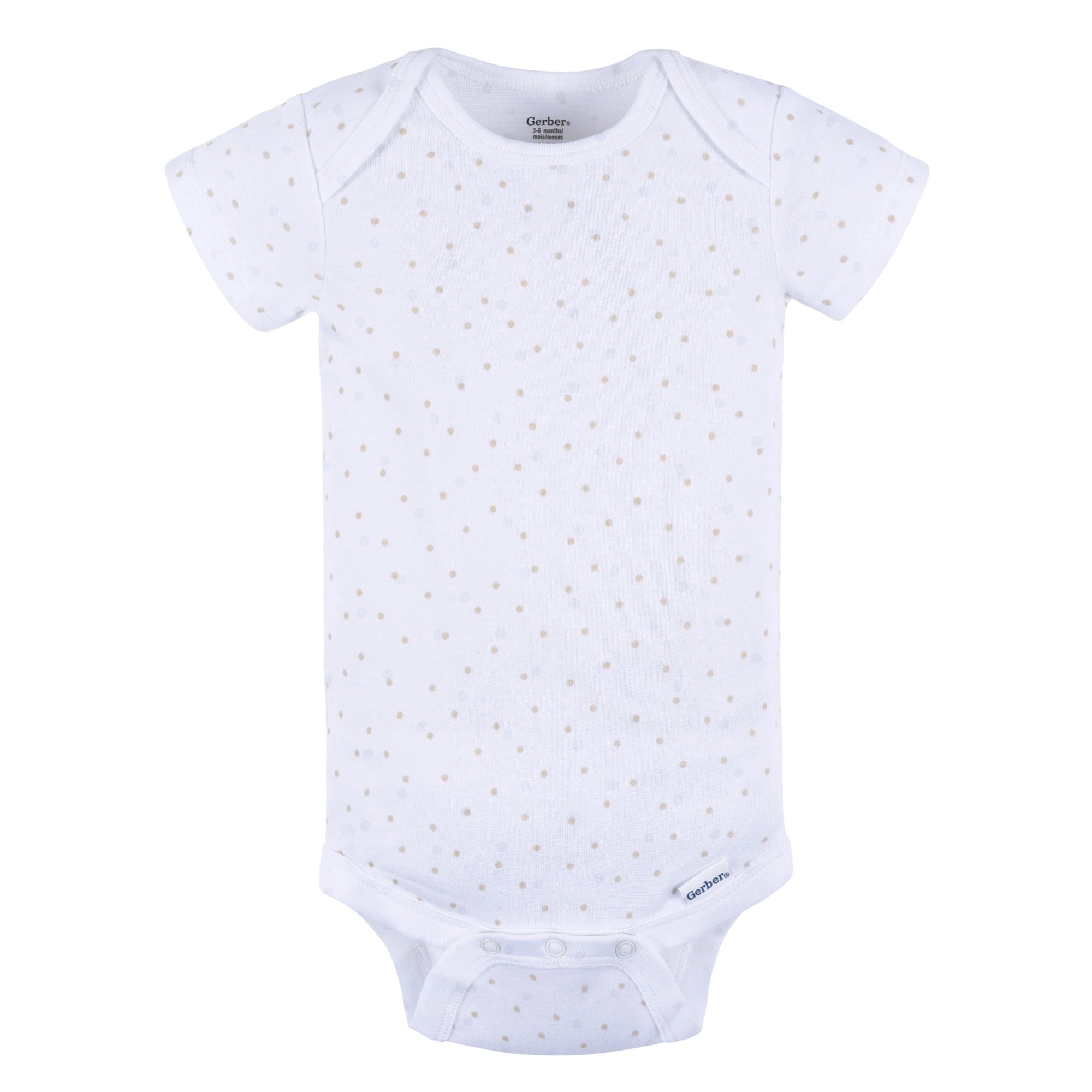 Gerber Baby Neutral Short Sleeve Onesies, 3-Pack