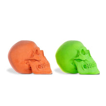 Gerson International 7.5" Flocked Skulls, Set of 2