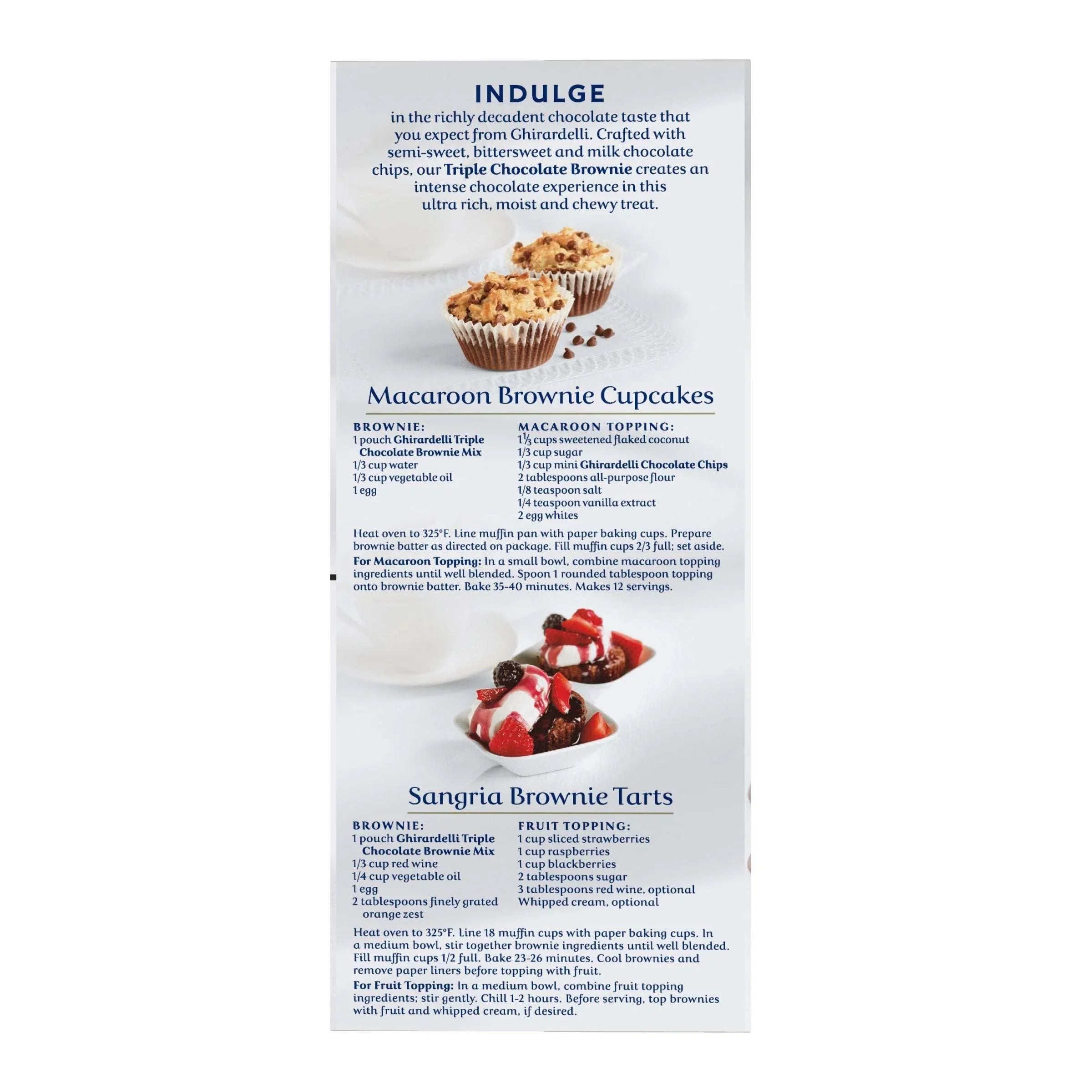 Ghirardelli, Triple Chocolate Premium Brownie Mix, 6-Count - USA MEGA SHOP