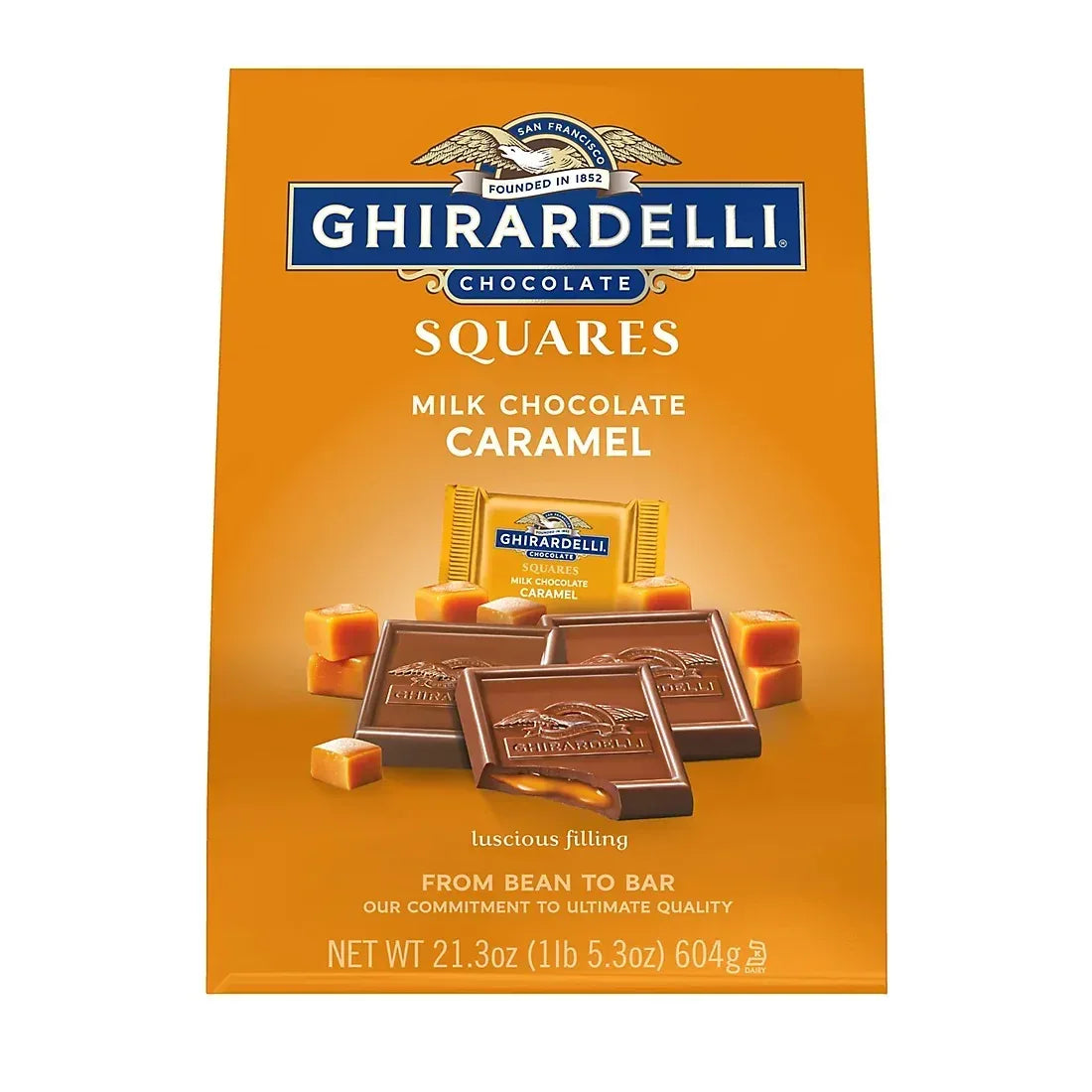 Ghirardelli Milk Chocolate Caramel Squares, 21.3 oz.
