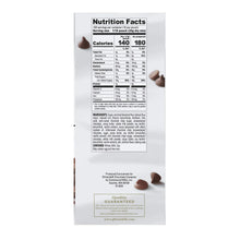 Nutrition Facts panel on brownie mix box with calories listed per serving