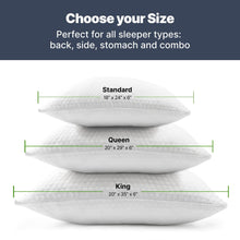 GhostBed 2-Pack Shredded Memory Foam Pillow, Assorted Sizes