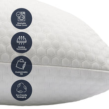 GhostBed 2-Pack Shredded Memory Foam Pillow, Assorted Sizes