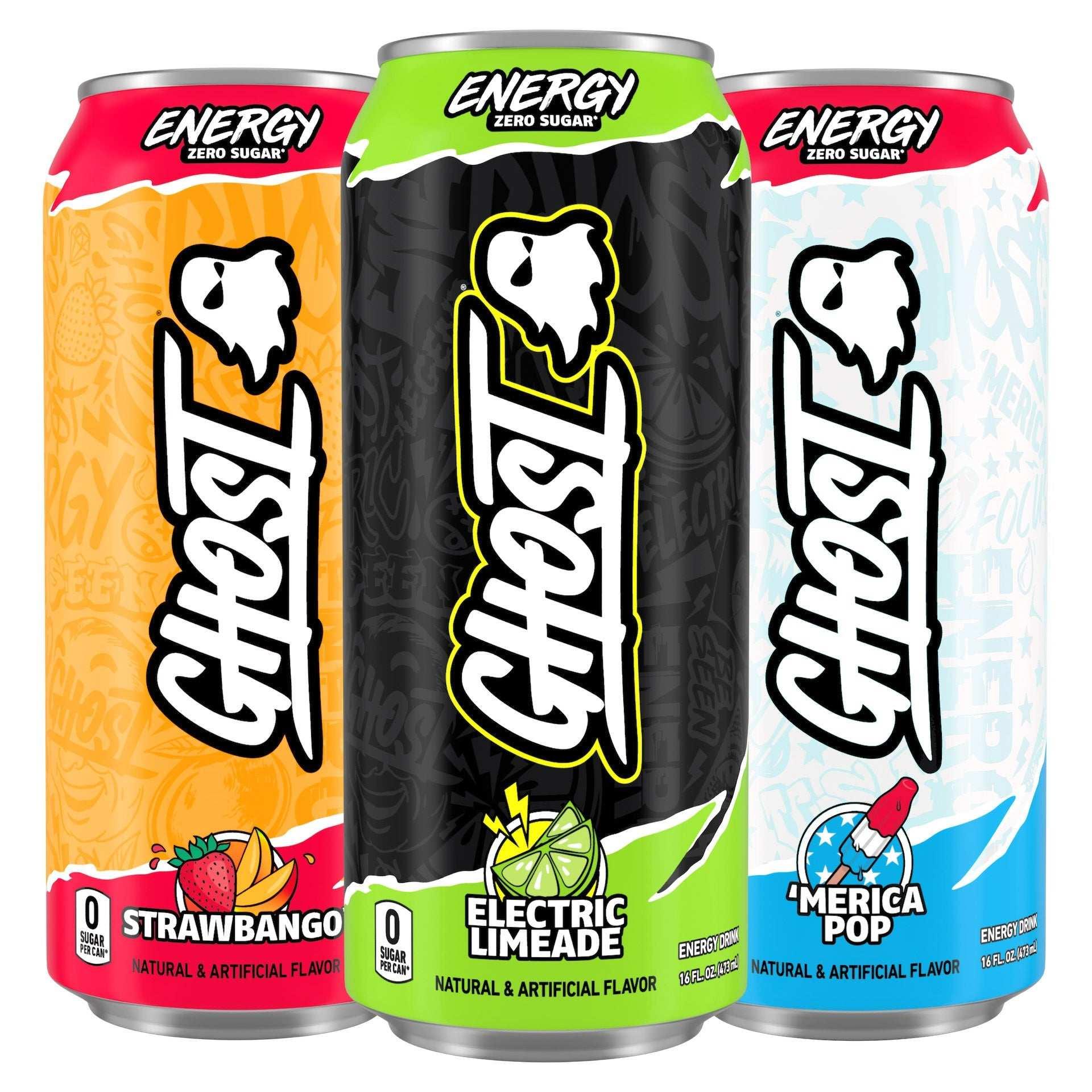 Ghost Energy Drink, Variety Pack, 16 fl oz, 18-count - USA MEGA SHOP