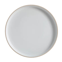 White coupe salad plate with thin outer rim