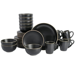 Gibson Home 32-Piece Everyday Essential Round Dinnerware Set, Service for 8