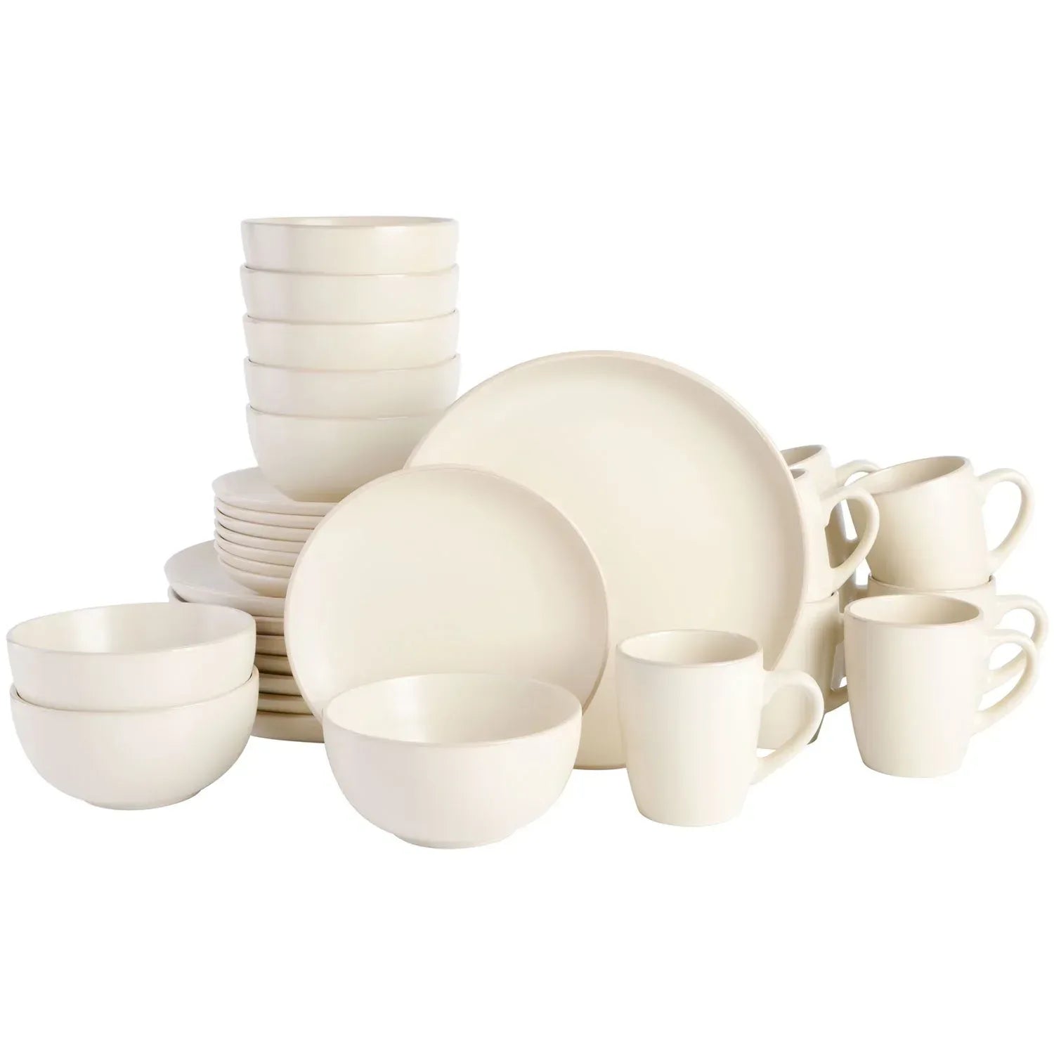 Gibson Home 32-Piece Everyday Essential Round Dinnerware Set, Service for 8