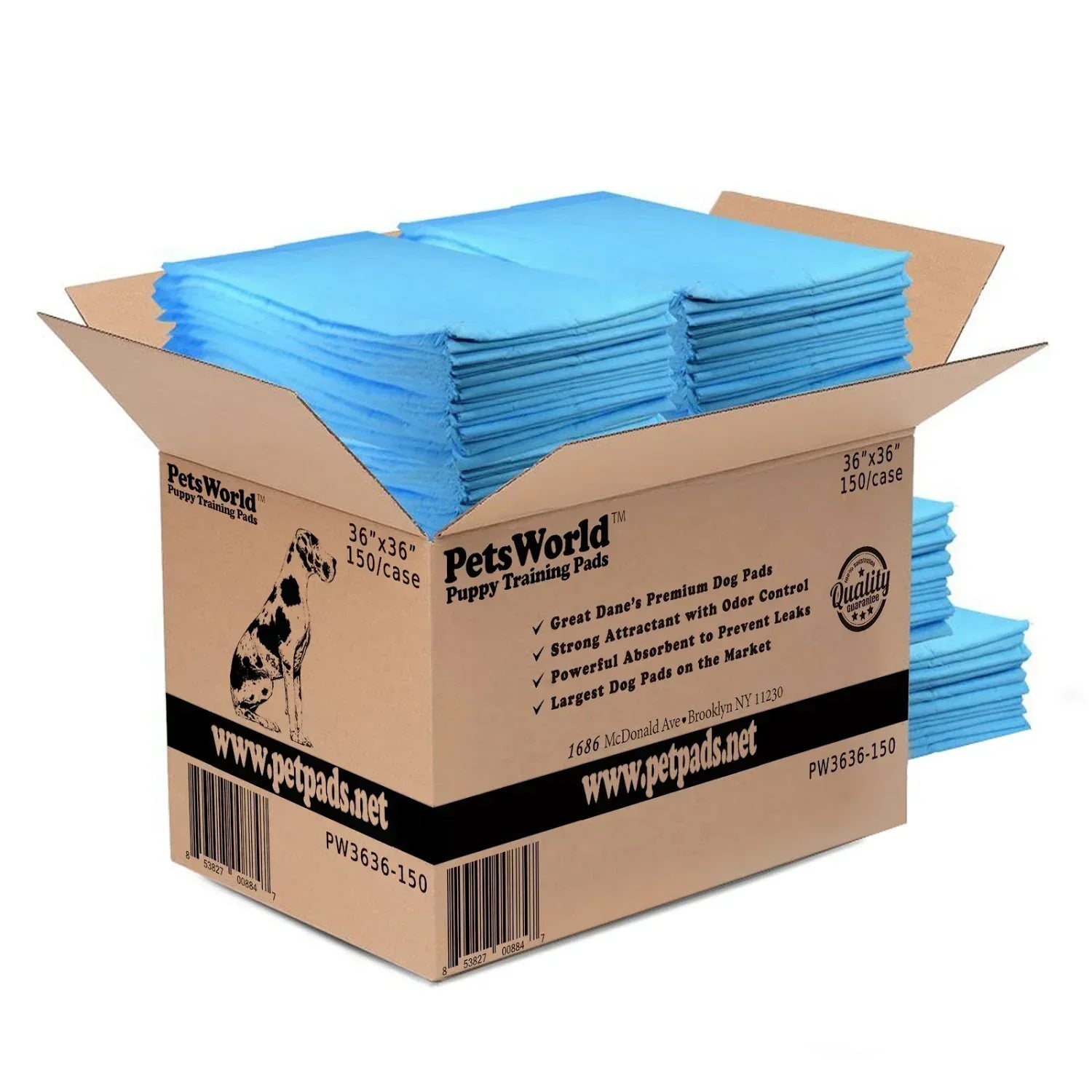 Gigantic Dog Training Pads, 36 in x 36 in, 150-Count, Disposable, Ultra-Absorbent, Heavy-Duty