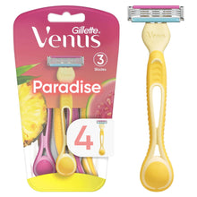 Gillette Venus Simply 3 disposable razors set with pink and yellow handles