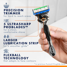 Gillette Fusion5 ProGlide razor handle with 5 ultrasharp pro blades