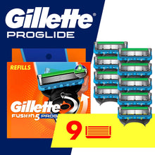 Gillette Fusion5 ProGlide razor blade refill pack with 9 cartridges