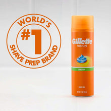 Gillette Fusion sensitive shave gel bottle with World's #1 shave prep badge