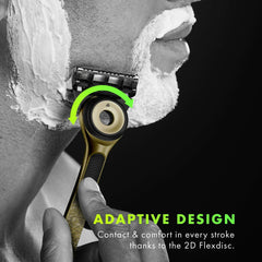Gillette Labs Manual Razor with Exfoliating Bar Mens Salute to Service Razor with Stand