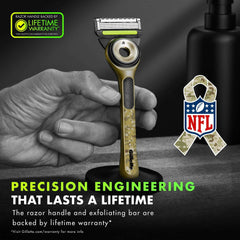 Gillette Labs Manual Razor with Exfoliating Bar Mens Salute to Service Razor with Stand