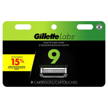 Gillette Labs 9 cartridge refill box with one razor cartridge shown