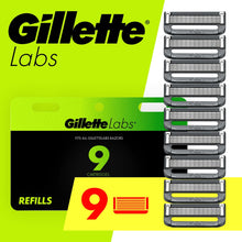 Gillette Labs 9 razor refill cartridges pack with stacked blade cartridges
